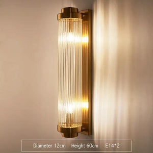 Fast shipping Crystal Golden Modern Indoor Wall Light For Bedroom Bedside Living Room Decoration LED Sconce Lamp Bathroom