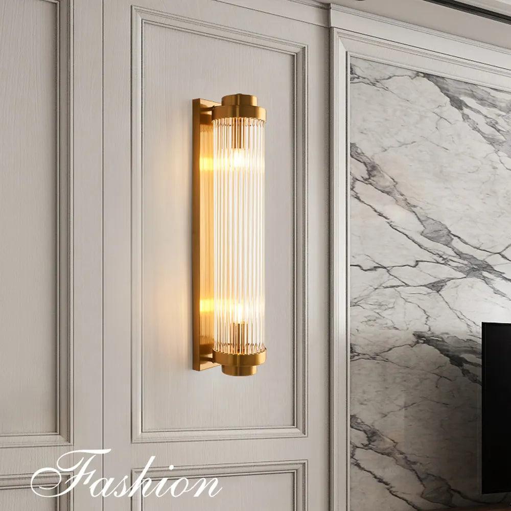 Fast shipping Crystal Golden Modern Indoor Wall Light For Bedroom Bedside Living Room Decoration LED Sconce Lamp Bathroom