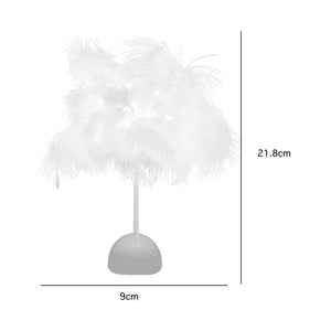 Feather Table Lamp Night Light Home Bedroom Lamps Party Wedding Romantic Room Decoration LED Desk Lamp