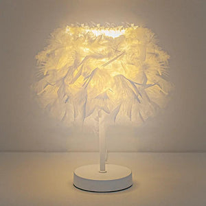 Feather Table Lamp Night Light Home Bedroom Lamps Party Wedding Romantic Room Decoration LED Desk Lamp Wedding Christmas