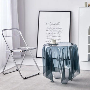 Floating Corner Table Acrylic Table Simple Modern Side Table European Style Living Room Small Round Table Creative Tea Table