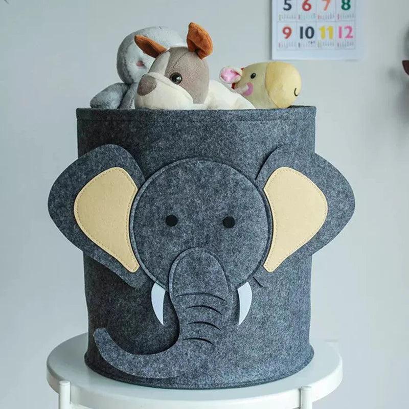 Foldable Animal Laundry Basket Felt Dirty Clothes Storage Bucket Large Laundry Hamper Kid Toys Storage Basket Clothes Organizer