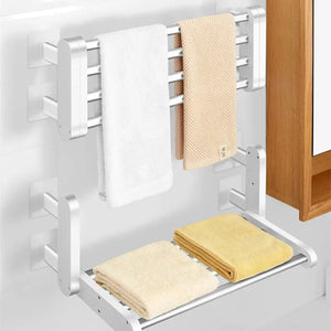 Foldable Intelligent Bathroom Electric Timing Towel Dryer Warmer Wall Mounted Carbon Fiber Heating Appliance