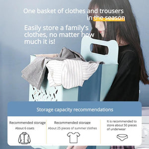 Folding Bathroom Laundry Basket Wall-mounted Dirty Clothes Storage Basket Household Laundry Bag Laundry Bathroom Organizer