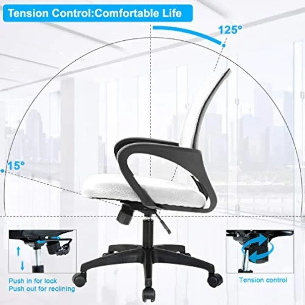 Free Shipping Office Chair Home Office Chair Ergonomic Desk Chair Mesh Computer With Lumbar Support Armrest Chairs Swivel