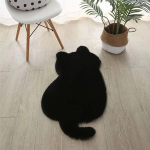 Funny Cute Cat Shape Rug Simulated Rabbit Hair Plush Carpet For Living Room Children Room Home Decor Floor Mats 러그 카페트