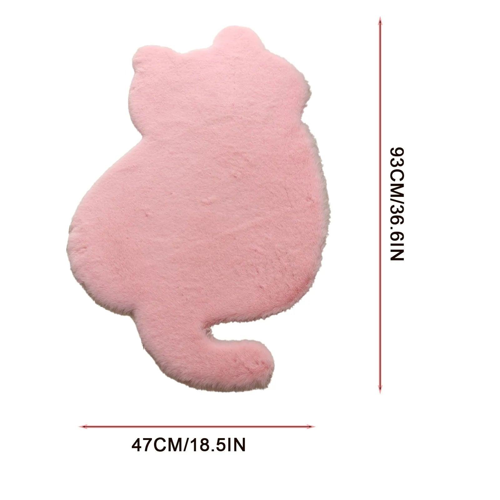 Funny Cute Cat Shape Rug Simulated Rabbit Hair Plush Carpet For Living Room Children Room Home Decor Floor Mats 러그 카페트