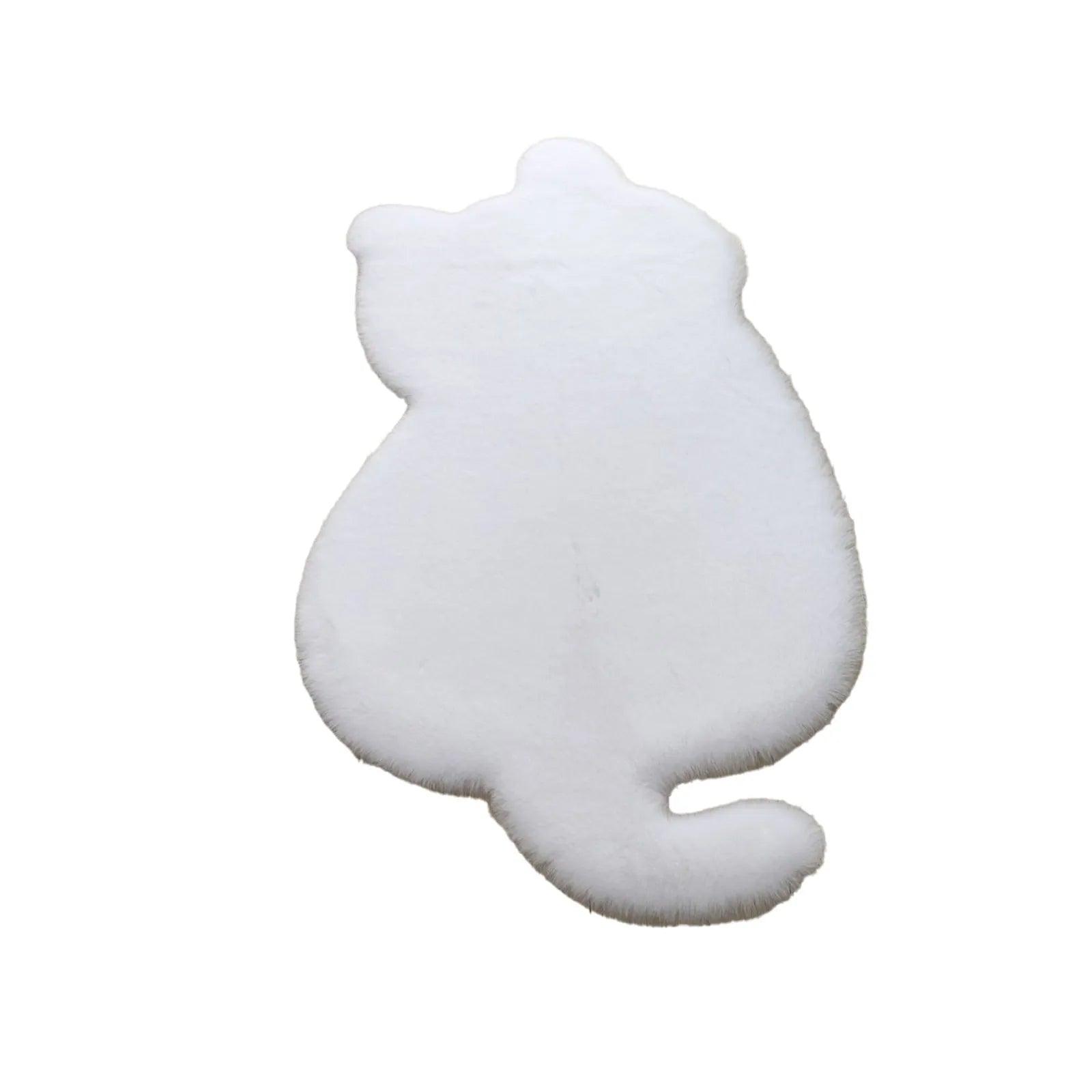 Funny Cute Cat Shape Rug Simulated Rabbit Hair Plush Carpet For Living Room Children Room Home Decor Floor Mats 러그 카페트