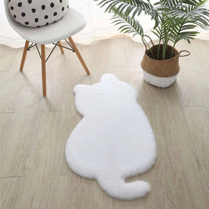 Funny Cute Cat Shape Rug Simulated Rabbit Hair Plush Carpet For Living Room Children Room Home Decor Floor Mats 러그 카페트