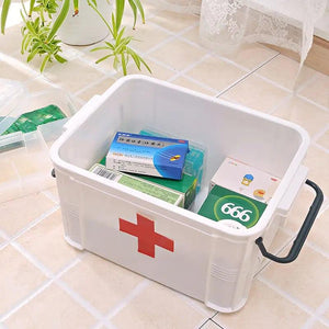 Futurism Medicine Storage Box Portable Emergency Box Household Double Layers Medicine Boxes Medical Kit Storage Organizer