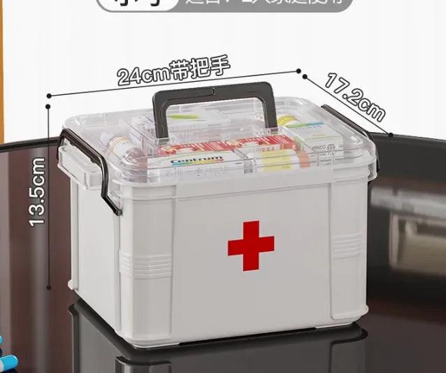 Futurism Medicine Storage Box Portable Emergency Box Household Double Layers Medicine Boxes Medical Kit Storage Organizer