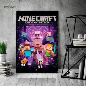 Game Mine C-Crafts Canvas Painting Wall Art Cartoon Poster and Print for Home Backdrop Kids Teens Bedroom Decoration Picture