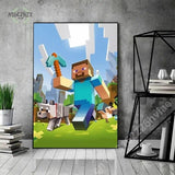 Game Mine C-Crafts Canvas Painting Wall Art Cartoon Poster and Print for Home Backdrop Kids Teens Bedroom Decoration Picture