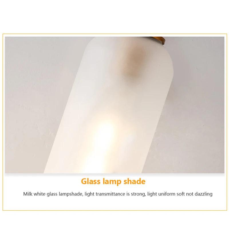 Glass wall lamp Nordic Modern light luxury Lampshade E27 LED Interior Wall Light for Bedside Bedroom Dining Table Living Room