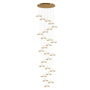 Gold Acrylic Chandeliers Interior Designer Minimalism Living Room Lamp Villa Attic LED Pendant Lamp Modern Staircase Chandeliers