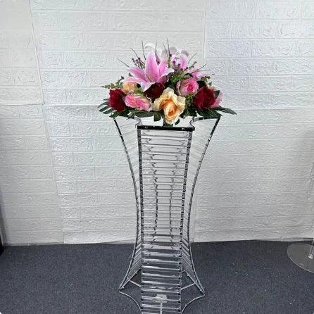 Gold Flowers Vases Candle Rack Stand Holders Wedding Decor Road Lead Floral Bouquet Party Props Table Centerpiece Pillar