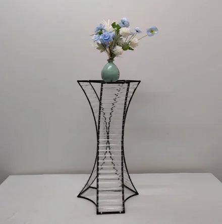 Gold Flowers Vases Candle Rack Stand Holders Wedding Decor Road Lead Floral Bouquet Party Props Table Centerpiece Pillar