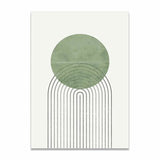 Green Abstract Line Mid Century Minimalist Posters And Prints Wall Art Canvas Painting Wall Pictures For Living Room Home Decor