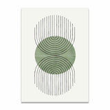 Green Abstract Line Mid Century Minimalist Posters And Prints Wall Art Canvas Painting Wall Pictures For Living Room Home Decor