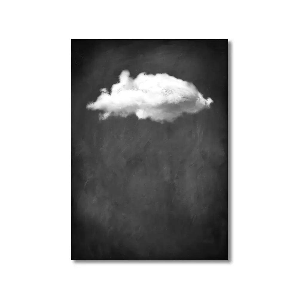 Green Cloud Print Background Abstract Wall Art Canvas Painting Nordic Minimalist Canvas Poster for Living Room Home Decoration