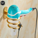 Hair Dryer Organizer Rack Aluminum Bathroom Hairdryer And Straightener Holder Wall Mounted Shelves Accessories Blower Shelves