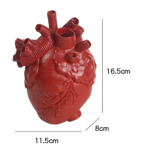 Heart Vase Dry Pot Art Vase Human Statue Vase Container Simulated Anatomy Heart Vase Decorative Valentine's Day Christmas Gift