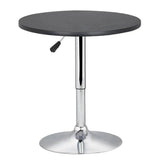 Height Adjustable Pub Round Table 360° Swivel for Bistro Café Home Bar, Gray