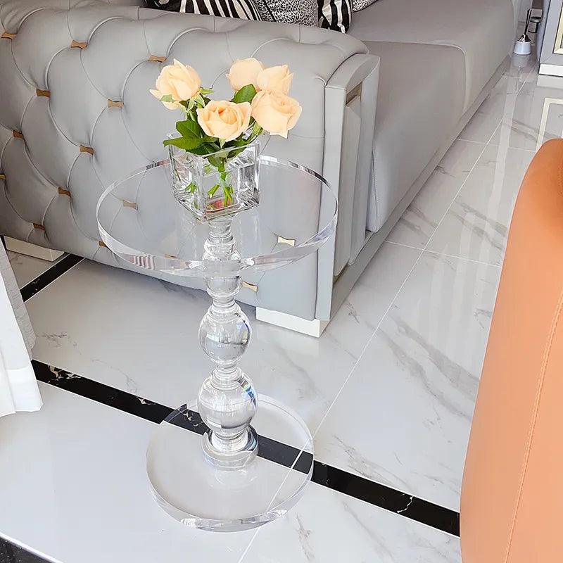 Home Decor Furniture Nordic Transparent Sofa Side Table Handicraft Indoor Mobile Bedside Table Living Room Coffee Tables Parts