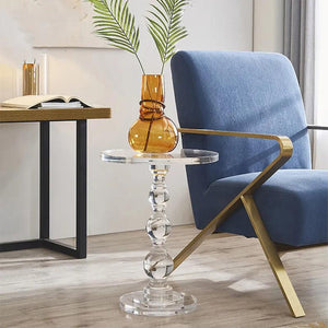 Home Decor Furniture Nordic Transparent Sofa Side Table Handicraft Indoor Mobile Bedside Table Living Room Coffee Tables Parts