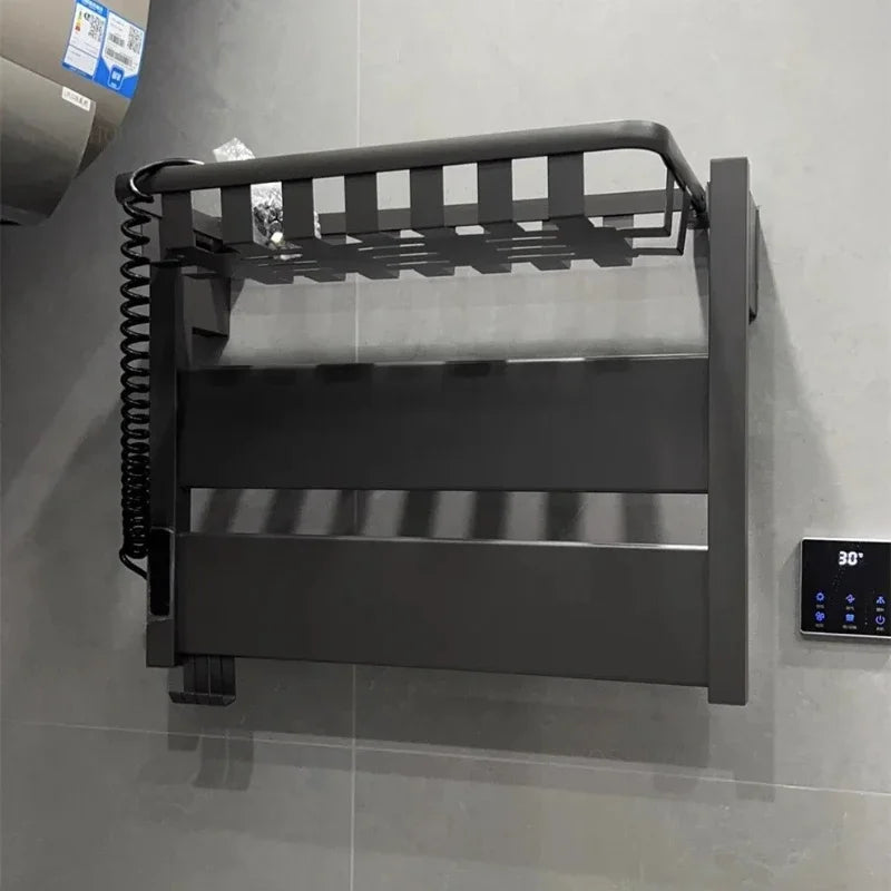 Home Smart Electric Heated Towel Rail Sterilization and Disinfection Bathroom Towel Rack Bathroom New Punch-free Towel Warmers