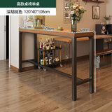 Home Wooden High Table Balcony Leisure Bar Tables Simple Kitchen Furniture The Wall Iron Art Long Table Cafe Table and Chair Set