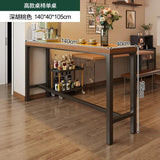 Home Wooden High Table Balcony Leisure Bar Tables Simple Kitchen Furniture The Wall Iron Art Long Table Cafe Table and Chair Set