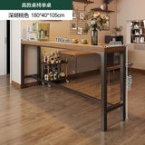 Home Wooden High Table Balcony Leisure Bar Tables Simple Kitchen Furniture The Wall Iron Art Long Table Cafe Table and Chair Set