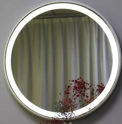 Hot Selling Round Acrylic Framed Wall Hung Mirror LED Lights Touch Sensor Switch Backlit Smart Bathroom LED Vanity Bath