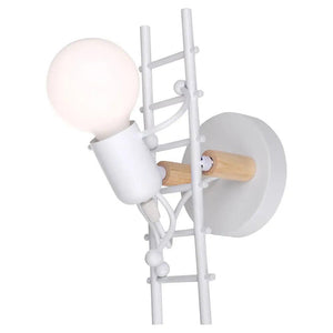 Humanoid Creative Wall Light Modern Simple Little Man Bedside Lamp Sconce Indoor Decor Hanging Lighting for Children Bedroom LED