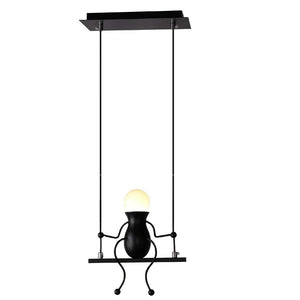 Humanoid Creative Wall Light Modern Simple Little Man Bedside Lamp Sconce Indoor Decor Hanging Lighting for Children Bedroom LED