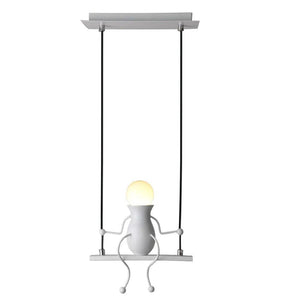 Humanoid Creative Wall Light Modern Simple Little Man Bedside Lamp Sconce Indoor Decor Hanging Lighting for Children Bedroom LED