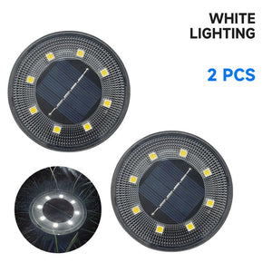 IP68 Waterproof LED Outdoor Solar Power Ground Light Lighting Control Path Deck Lights Yard Driveway Lawn Garden Decoration Lamp