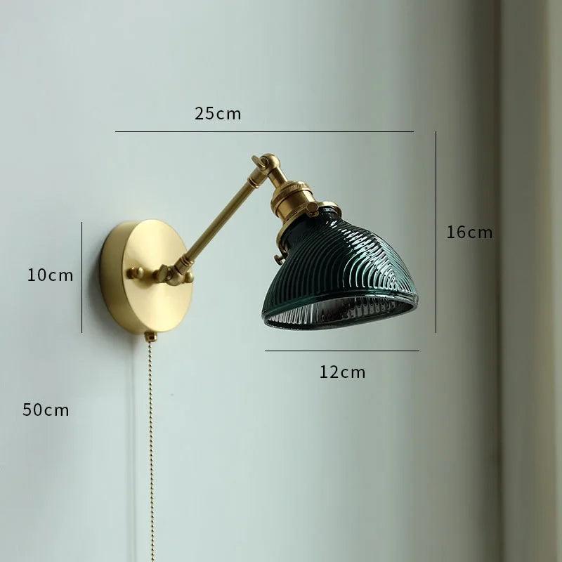 IWHD Ceramic Nordic Modern Wall Lamp Beside Pull China Switch Bathroom Mirror Stair Light Copper LED Wall Sconce Luminaria