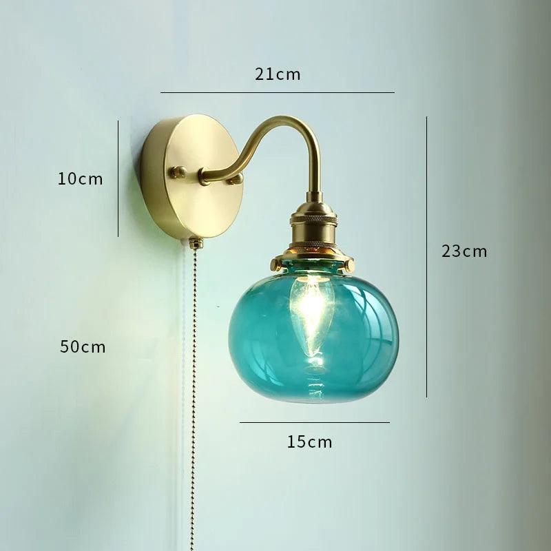 IWHD Ceramic Nordic Modern Wall Lamp Beside Pull China Switch Bathroom Mirror Stair Light Copper LED Wall Sconce Luminaria