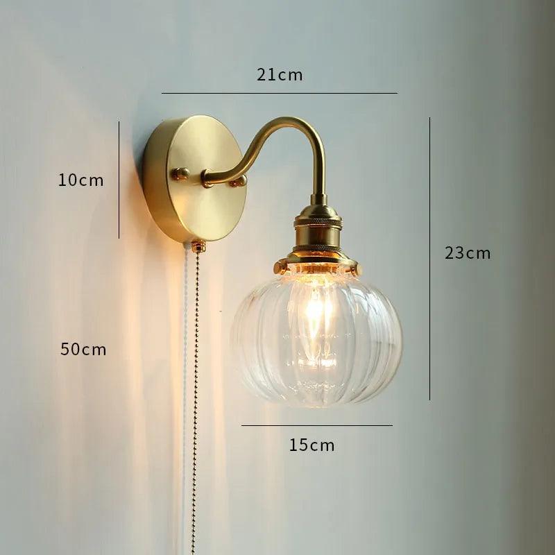 IWHD Ceramic Nordic Modern Wall Lamp Beside Pull China Switch Bathroom Mirror Stair Light Copper LED Wall Sconce Luminaria