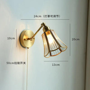 IWHD Ceramic Nordic Modern Wall Lamp Beside Pull China Switch Bathroom Mirror Stair Light Copper LED Wall Sconce Luminaria