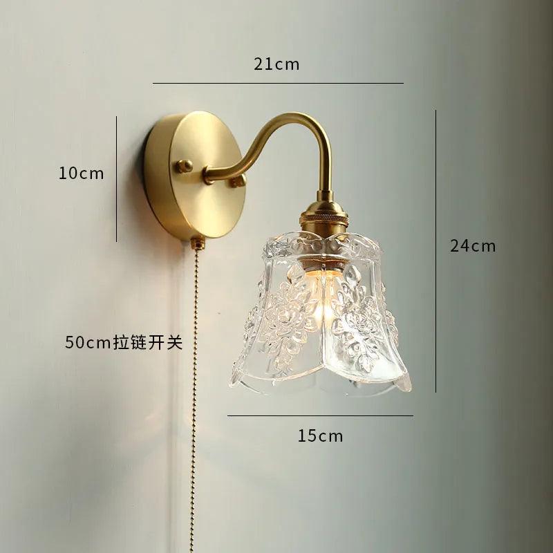 IWHD Ceramic Nordic Modern Wall Lamp Beside Pull China Switch Bathroom Mirror Stair Light Copper LED Wall Sconce Luminaria