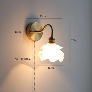 IWHD Ceramic Nordic Modern Wall Lamp Beside Pull China Switch Bathroom Mirror Stair Light Copper LED Wall Sconce Luminaria