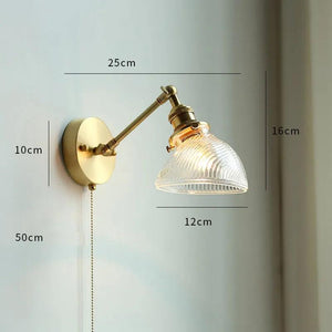 IWHD Ceramic Nordic Modern Wall Lamp Beside Pull China Switch Bathroom Mirror Stair Light Copper LED Wall Sconce Luminaria