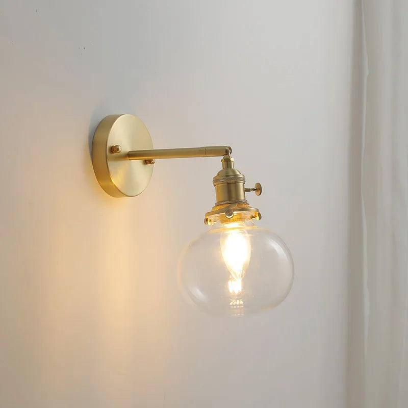 IWHD Pull Chain Nordic Modern Wall Lamp Sconce Beside Bedroom Bathroom Mirror Stair Light Glass Ball Wandlamp Luminaira Lighting