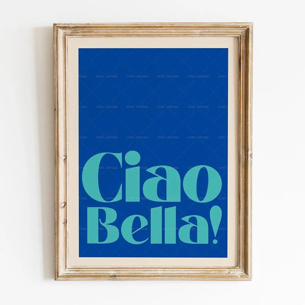 Inspired Ciao Bella Music Lyrics Gig Indie Rock Gift Concert Wall Art Canvas Painting Posters For Living Room Home Decor