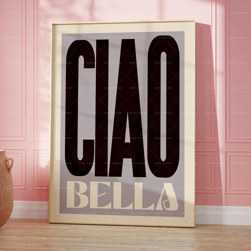 Inspired Ciao Bella Music Lyrics Gig Indie Rock Gift Concert Wall Art Canvas Painting Posters For Living Room Home Decor