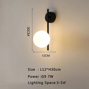 Interior LED Wall Lamp for Background Living Room with 7w G9 Bulb Indoor Wall Lights Wall Sconce for Bedroom Dining Room