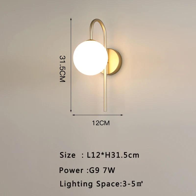 Interior LED Wall Lamp for Background Living Room with 7w G9 Bulb Indoor Wall Lights Wall Sconce for Bedroom Dining Room